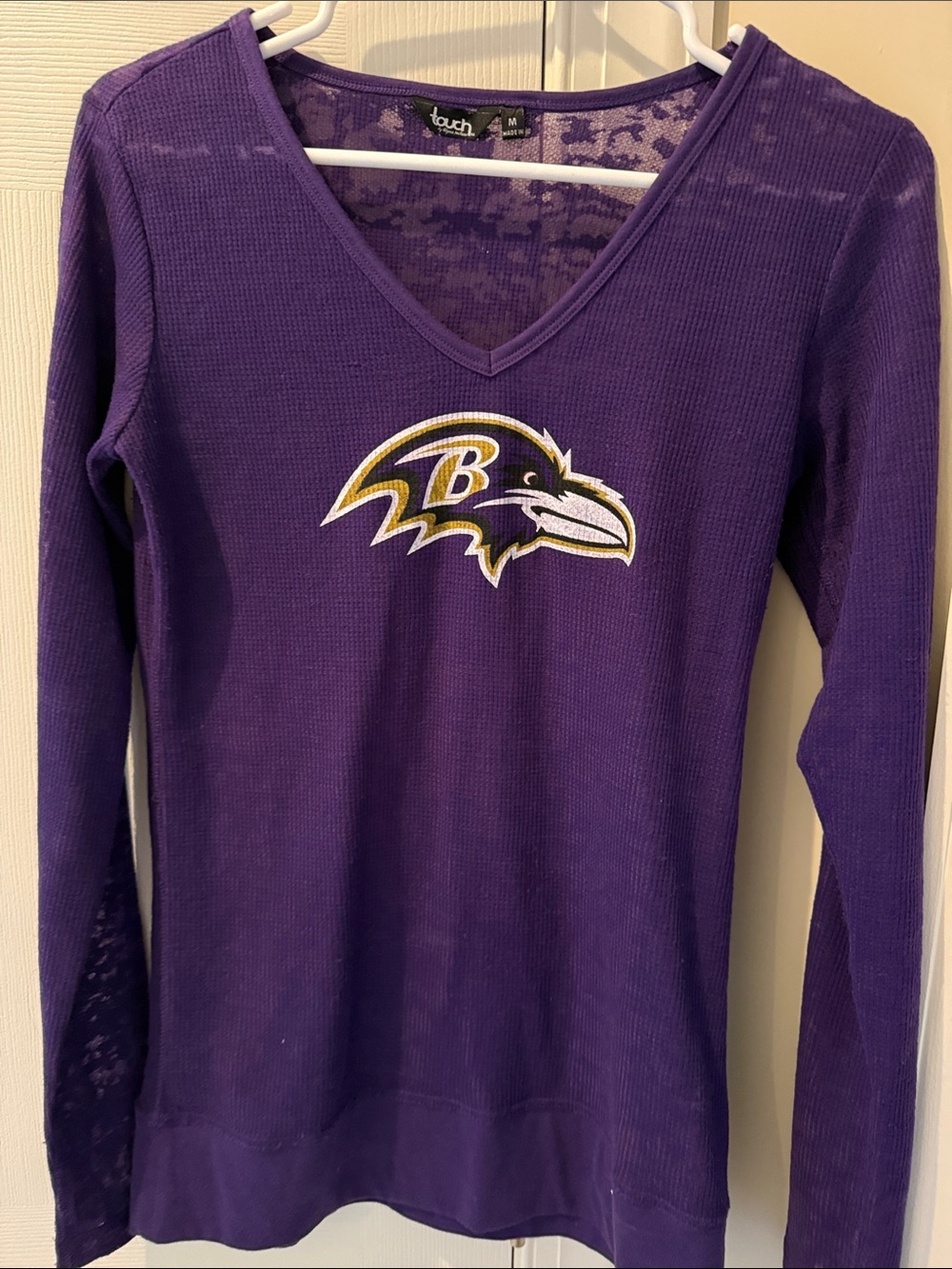 Touch by Alyssa Milano Purple Baltimore Ravens V-Neck Long Sleeve Top